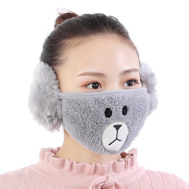 Winter Fur Earmuffs Mask for Face - Furdela Wholesale