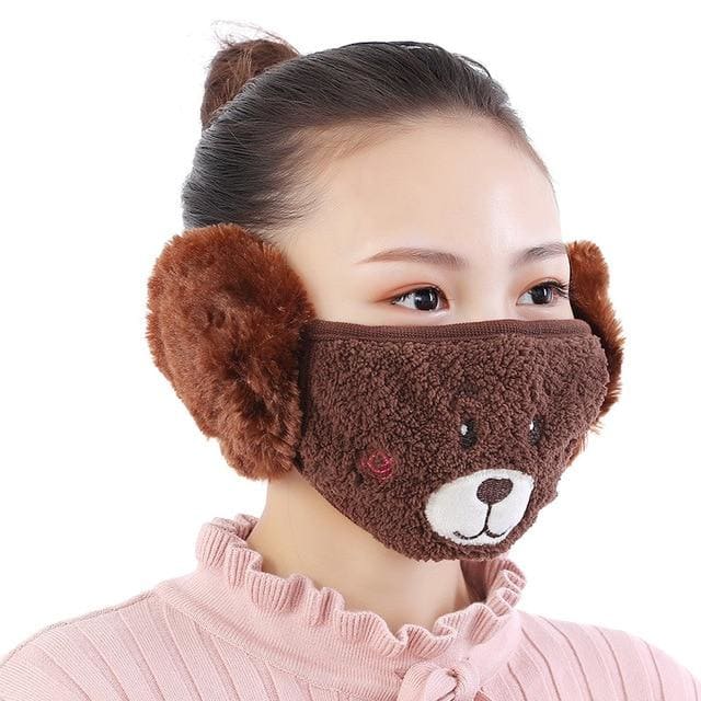 Winter Fur Earmuffs Mask for Face - Furdela Wholesale