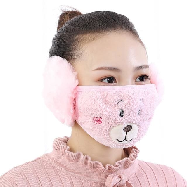 Winter Fur Earmuffs Mask for Face - Furdela Wholesale