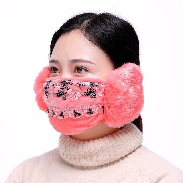 Winter Fur Earmuffs Mask for Face - Furdela Wholesale