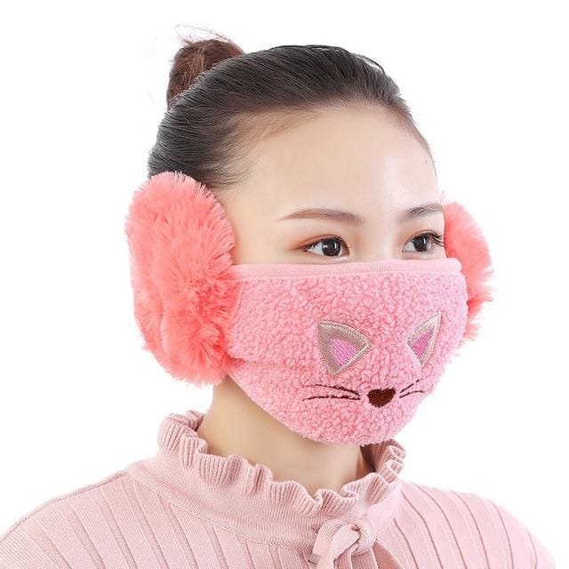 Winter Fur Earmuffs Mask for Face - Furdela Wholesale