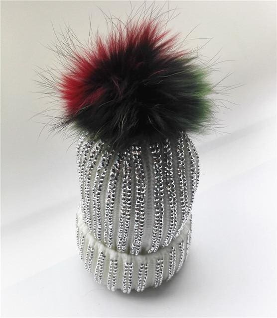 Winter Warm Fur Pom pom Knitted Hats - Furdela Wholesale