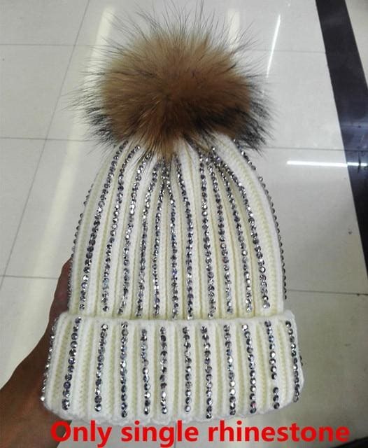 Winter Warm Fur Pom pom Knitted Hats - Furdela Wholesale