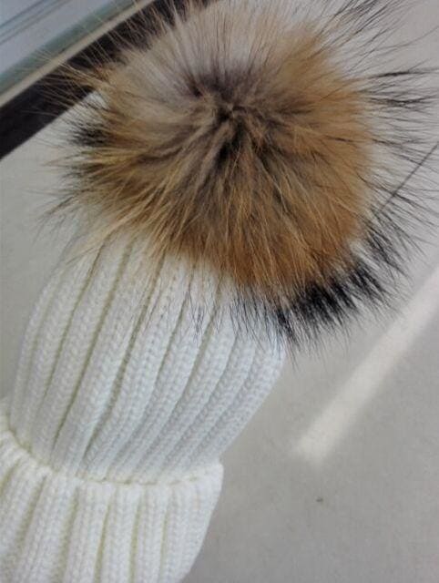 Winter Warm Fur Pom pom Knitted Hats - Furdela Wholesale