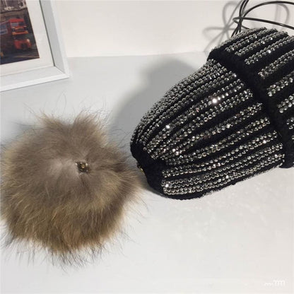 Winter Warm Fur Pom pom Knitted Hats - Furdela Wholesale