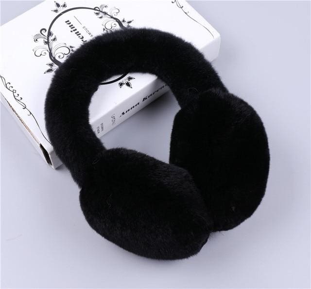 Winter Warm Rex Rabbit Fur Fur Earmuffs - Furdela Wholesale