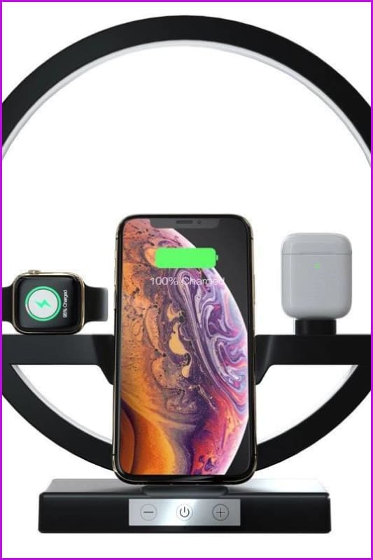 Wireless Charger Holder 3 in 1 with Watch F337 - Furdela