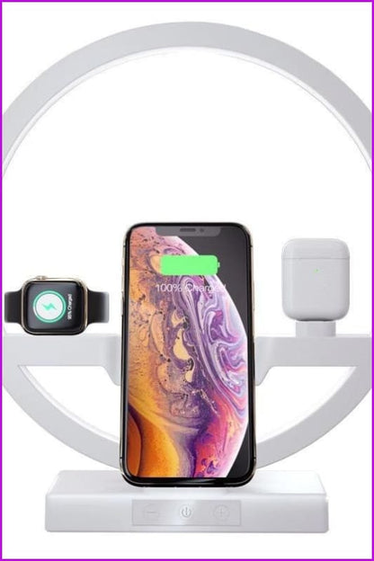 Wireless Charger Holder 3 in 1 with Watch F337 - Furdela