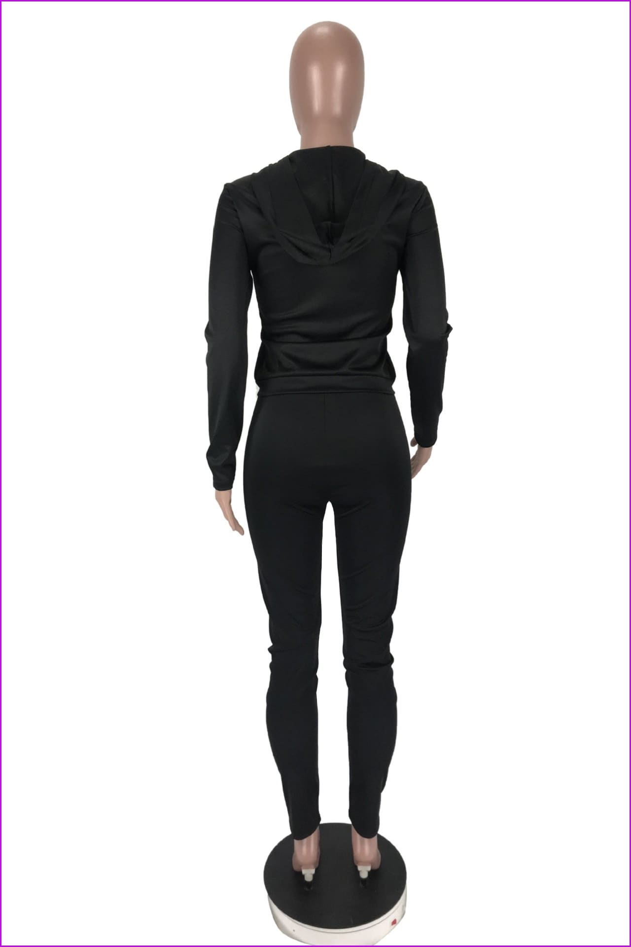 Women Sport Gym Fitness Long Sleeve Zippers Slim Outfit Tracksuit F1610 - Furdela