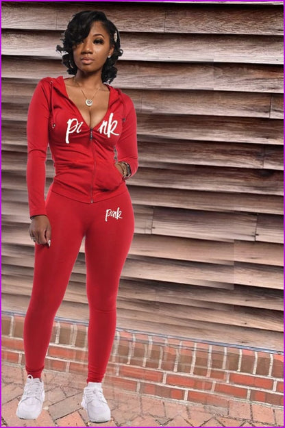 Women Sport Gym Fitness Long Sleeve Zippers Slim Outfit Tracksuit F1610 - Furdela